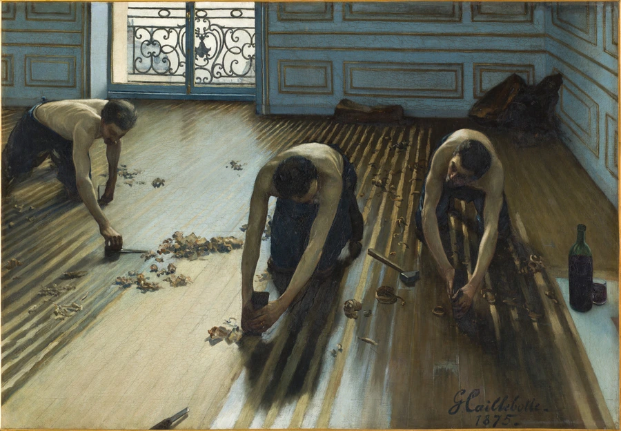 tableau, Gustave Caillebotte, Les raboteurs de parquet, en 1875