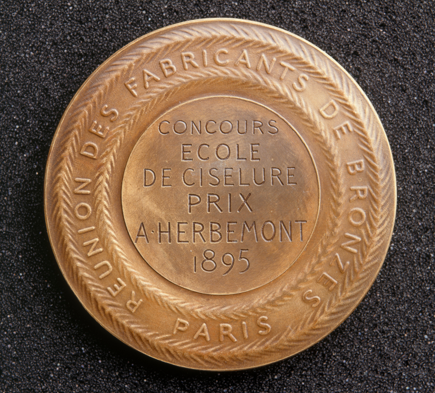 Médaille du Prix Herbemont de l'Ecole de ciselure - Ferdinand Levillain