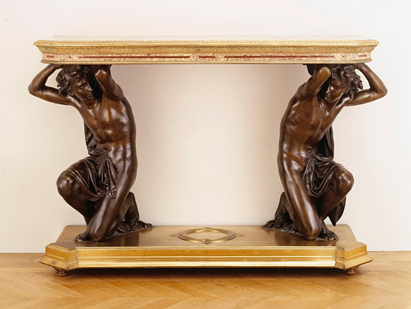 Albert-Ernest Carrier-Belleuse, Aimé Jules Dalou, Pierre Manguin-Console du grand salon de l'hôtel de la Païva