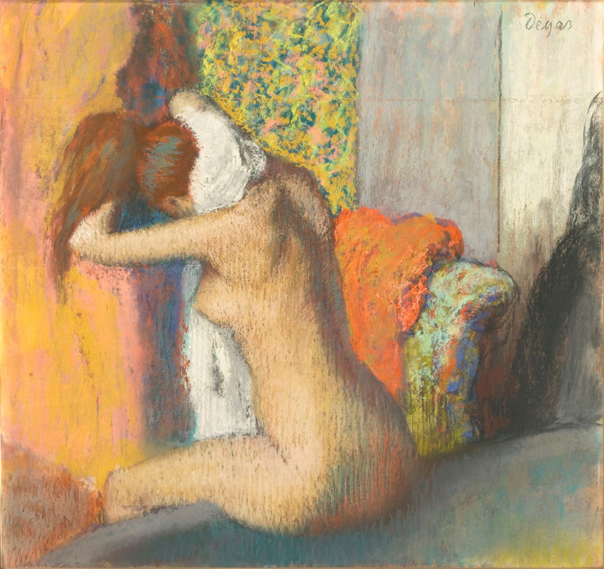 Après le bain, femme nue s'essuyant la nuque - Edgar Degas