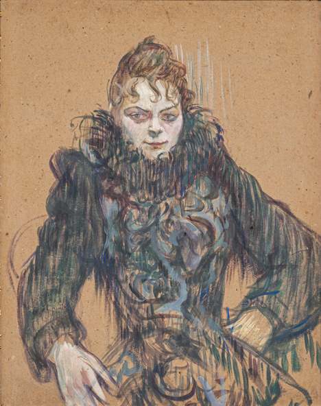 Henri de Toulouse-Lautrec-Femme au boa noir