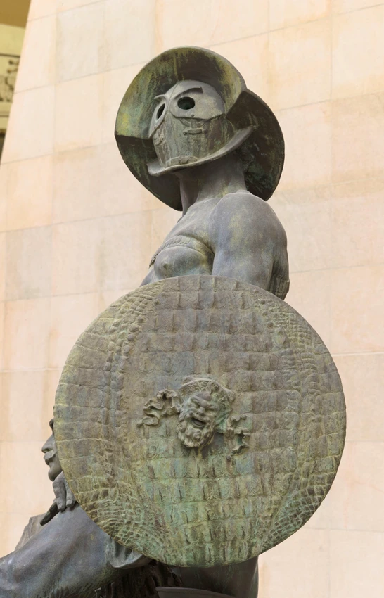Gérôme exécutant "Les Gladiateurs". Monument à Gérôme - Jean-Léon Gérôme