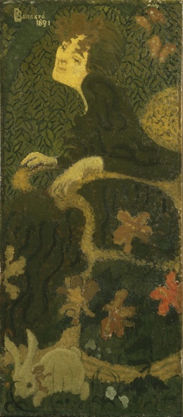 Pierre Bonnard-Jeune fille assise au lapin