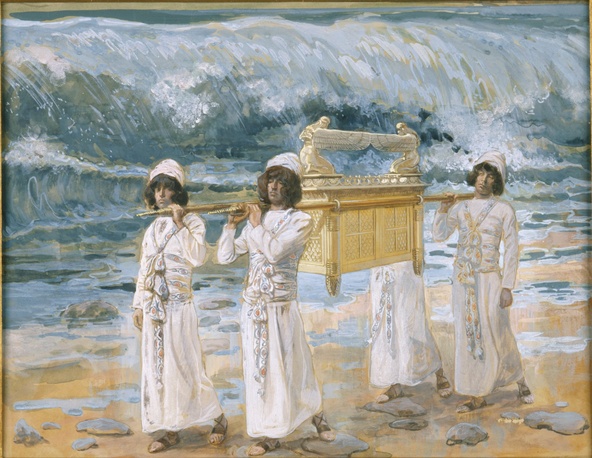 James Tissot-L'Arche de l'Alliance traverse le Jourdain