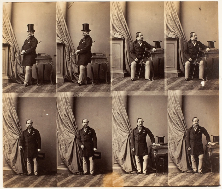 Lord Mornington en huit poses, deux assis et six en pied - André Adolphe Eugène Disdéri