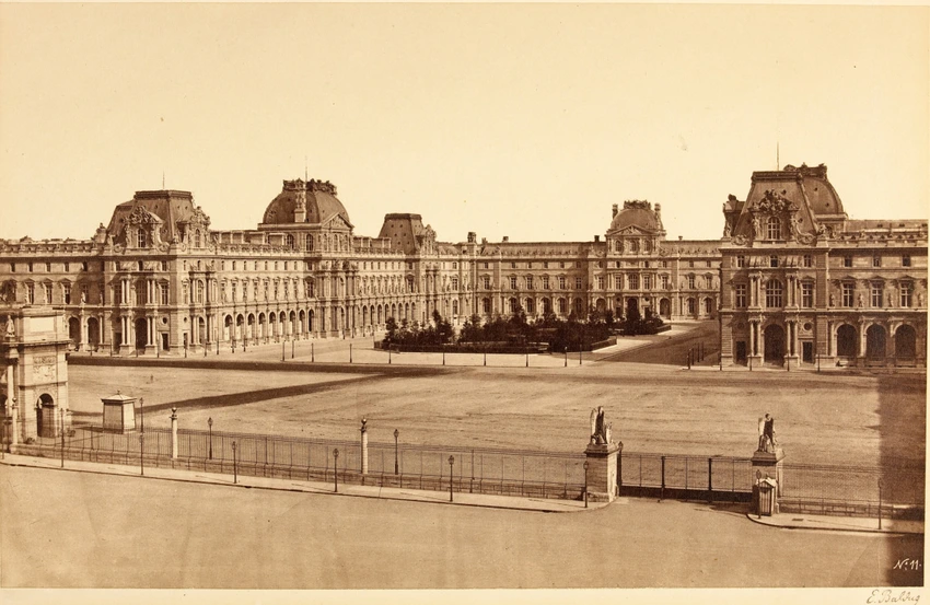 Vue d'ensemble du Nouveau Louvre prise des Tuileries - Edouard Baldus