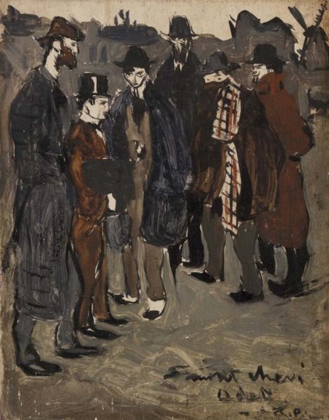 Pablo Picasso-Groupe de catalans à Montmartre: Pichot, Mañach, Casagemas, Brossa, Picasso et Gener