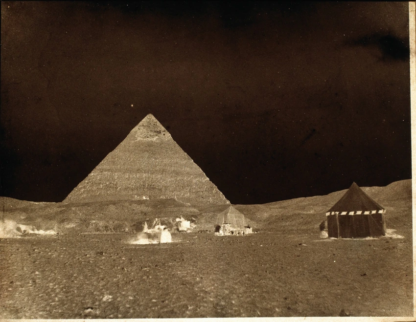 Campement près de la pyramide de Chephren - John Beasley Greene