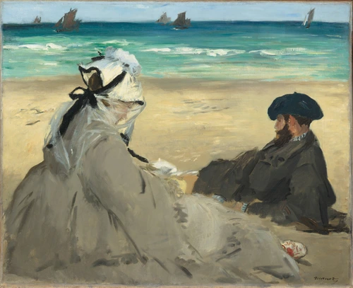tableau, Edouard Manet, Sur la plage, en 1873
