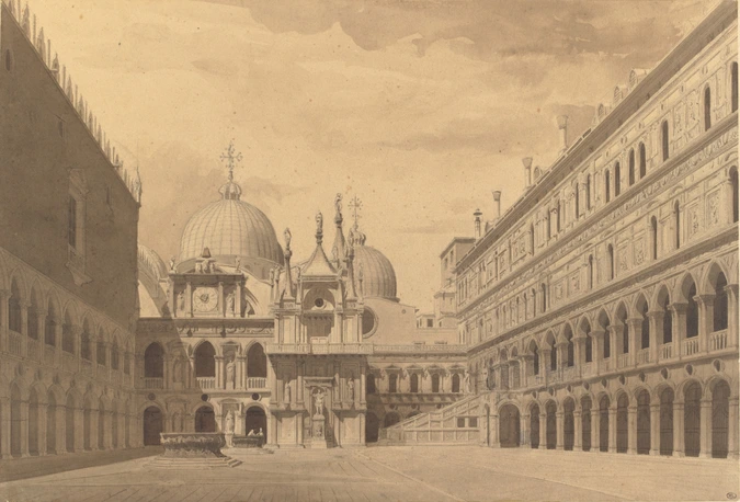 La Cour du Palais des Doges à Venise - Charles Garnier