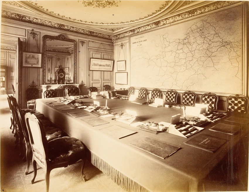Gare Saint-Lazare : salle du Conseil d'administration (dernière séance le 27 octobre 1887) - Louis-Emile Durandelle