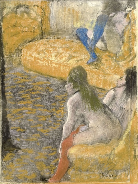 Edgar Degas-Attente d'un client
