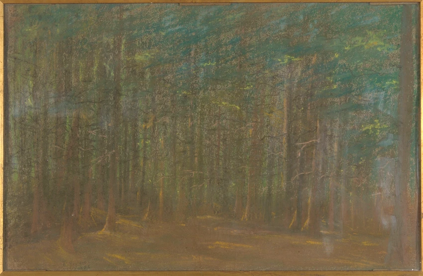 Sous bois dans une forêt - François Jean Marie Garat