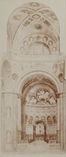 Photographie d'une étude pour le Catholicon, vue générale du choeur - D. Freuler