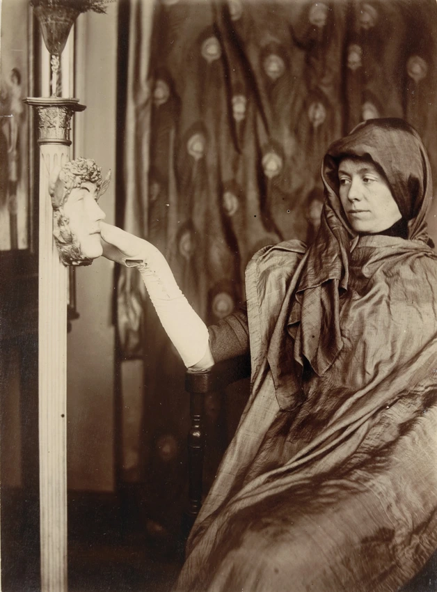 Marguerite Khnopff, soeur de l'artiste, étude pour "Le Secret" de 1902 - Fernand Khnopff