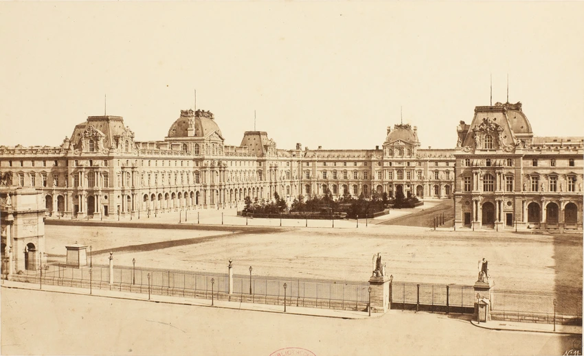 La Cour Napoléon du Louvre, vue du Carrousel - Edouard Baldus