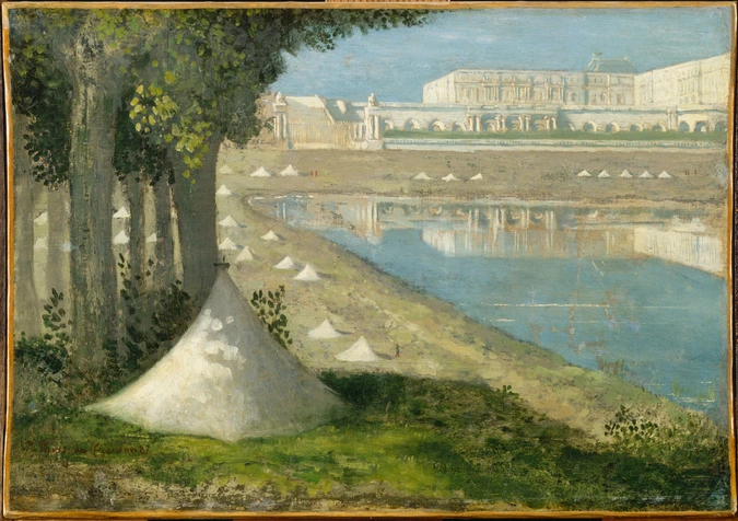 Vue sur le château de Versailles et l'Orangerie - Pierre Puvis de Chavannes