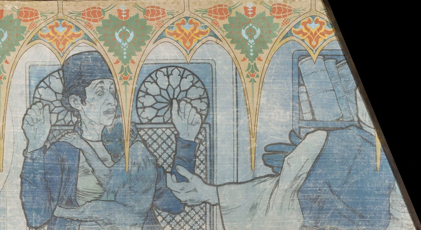 Fragments de frise décorant le pavillon de la Bosnie-Herzégovine à l'Exposition universelle de 1900 à Paris : fragment de la frise supérieure - Alphonse Mucha