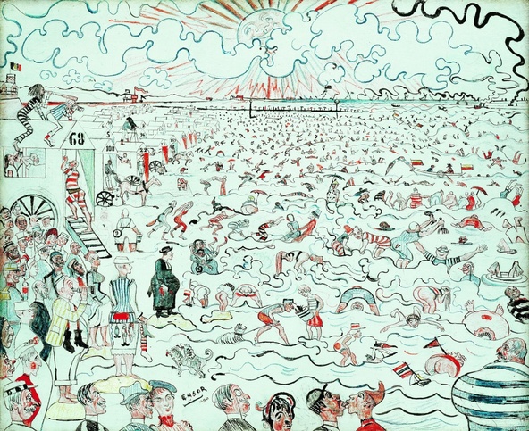 James Ensor-Les bains à Ostende
