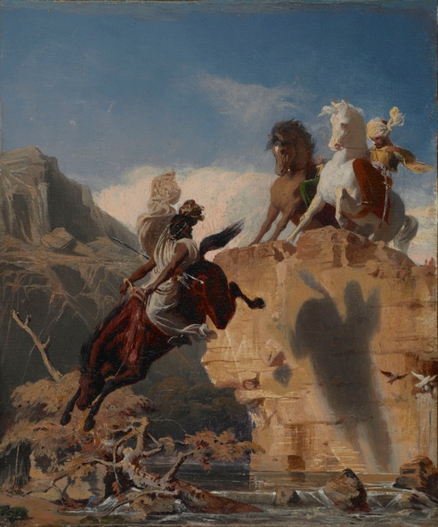 Charles Gleyre-Cavaliers turcs et arabes