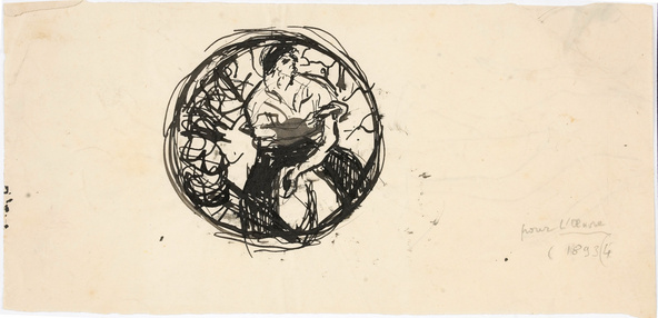 Pierre Bonnard-Dessin préparatoire pour le cachet de L'Wuvre