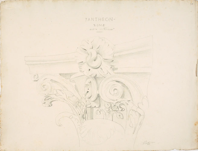 Panthéon, chapiteau intérieur - Louis Boitte