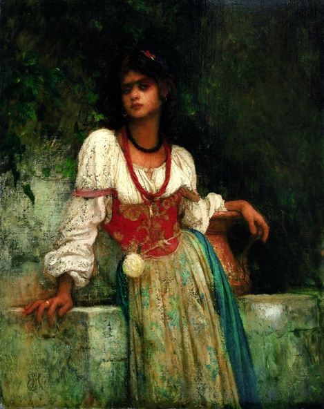 Ernest Hébert-Rosa Nera à la fontaine