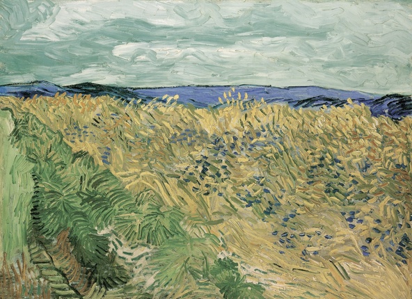 Vincent van Gogh-Champ de blé avec des bleuets