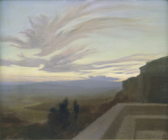 Charles Marie Dulac-La Vallée du Tibre à Assise