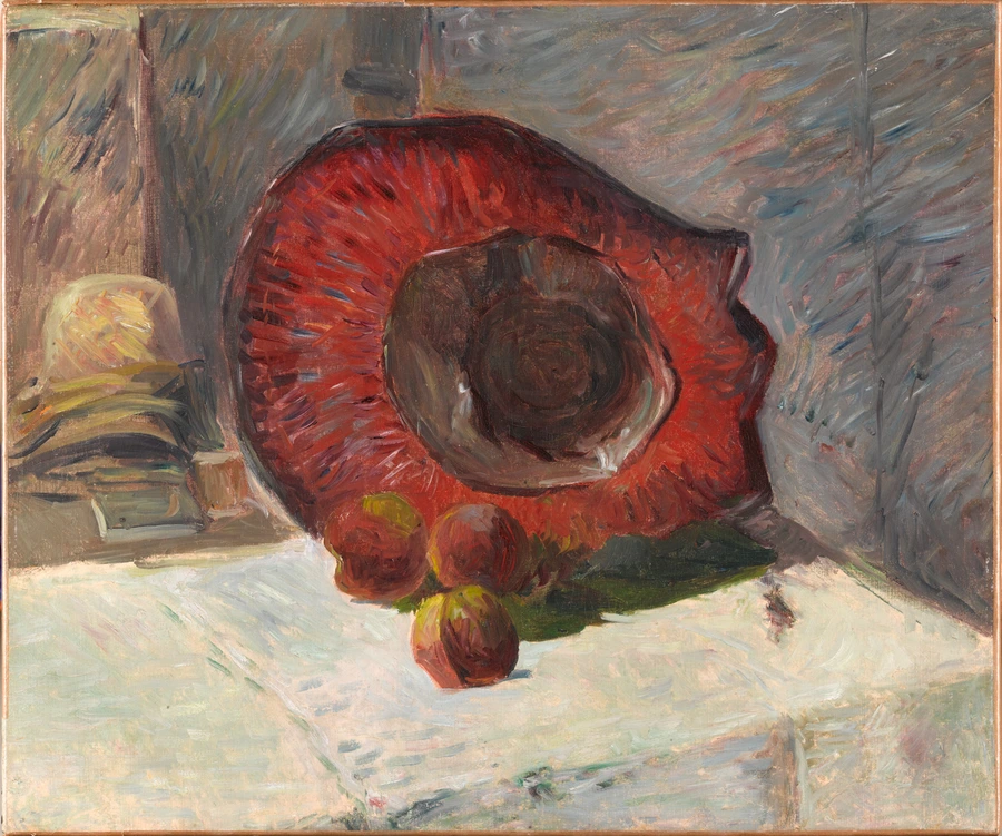 tableau, Paul Gauguin, Le Chapeau rouge, en 1886