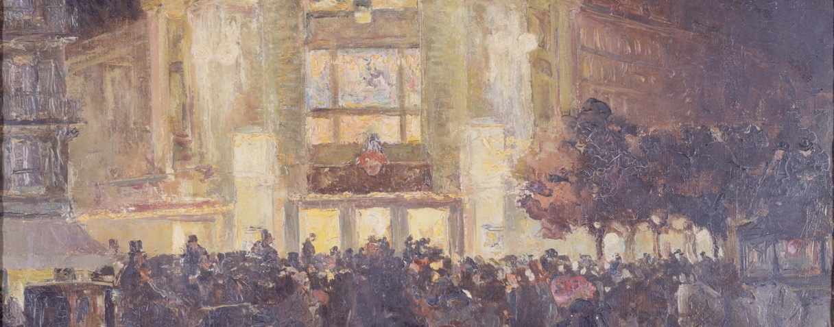 Le cinéma Gaumont-Palace, place de Clichy- LE CINEMA GAUMONT-PALACE, PLACE DE CLICHY, VERS 1913 (vers 1913), Louis Abel-Truchet