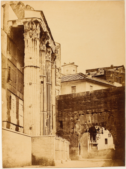 Anonyme-Rome, vue du temple de Mars Ultor, Forum de Nerva