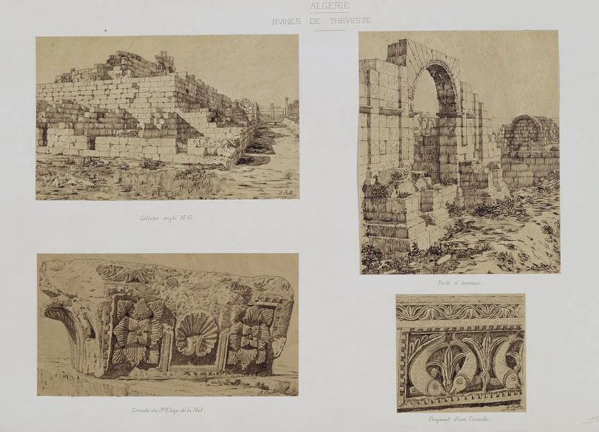 Algérie, ruines de Théveste (Tébessa), monastère - Albert Ballu