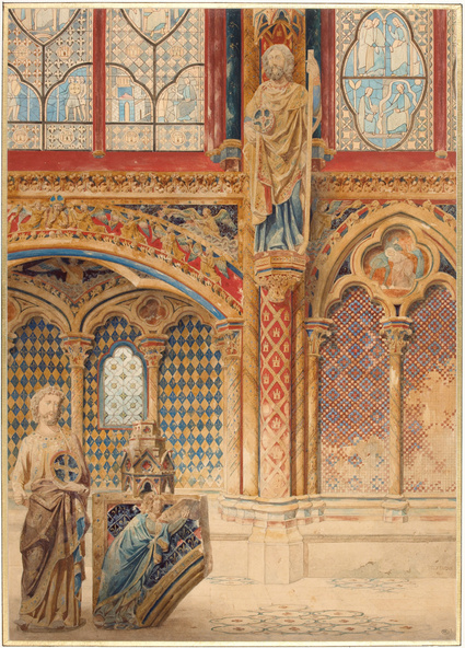 Félix Duban-Vue intérieure de la Sainte-Chapelle