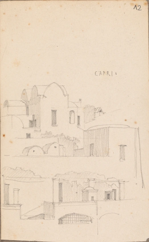 Capri, vue de maisons - Louis Boitte