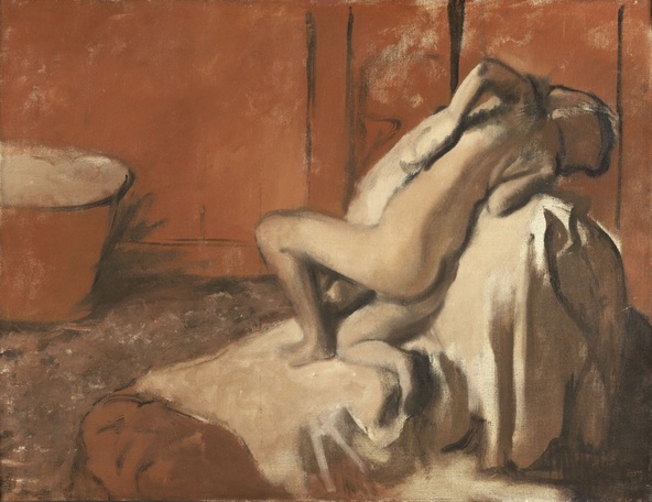 Edgar Degas-Après le bain (Femme s'essuyant)