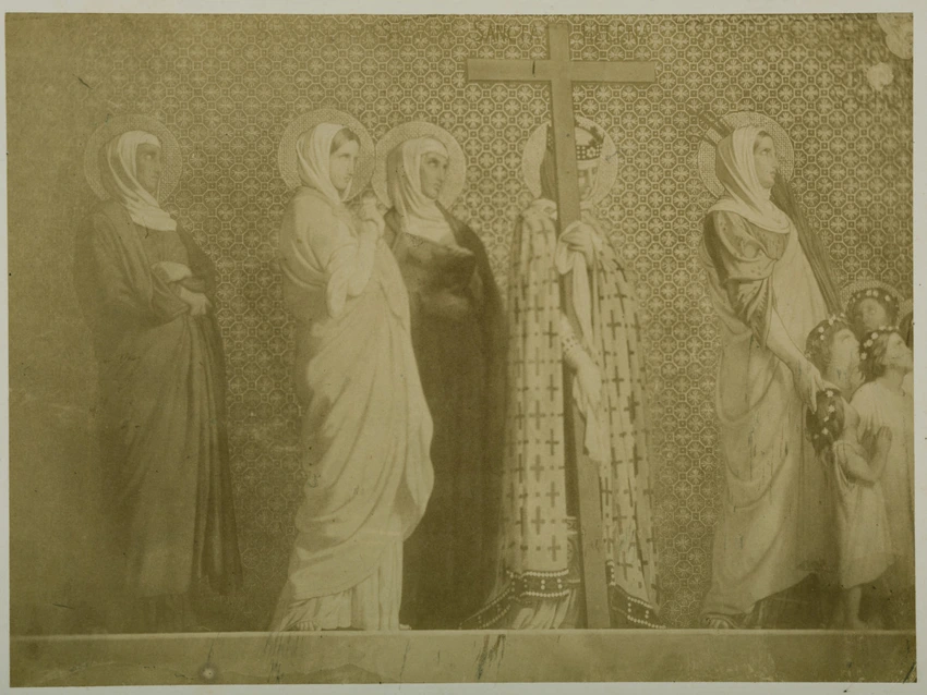 Vue de la Procession des saintes Femmes, détails du cortège de l'église Saint-Vincent-de-Paul, Paris - Hippolyte Flandrin