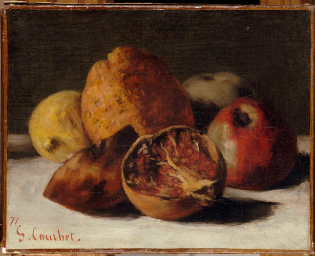 Nature morte aux fruits : pommes et grenades - Gustave Courbet