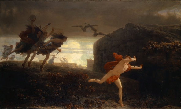 Charles Gleyre-Penthée poursuivi par les Ménades