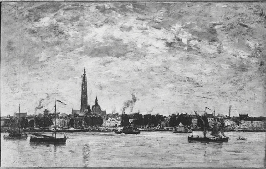 Le Port d'Anvers - Eugène Boudin