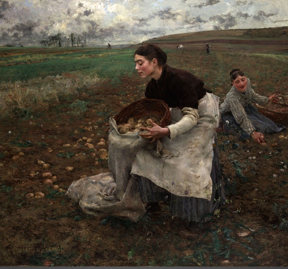Jules Bastien-Lepage-Saison d'octobre, récolte des pommes de terre