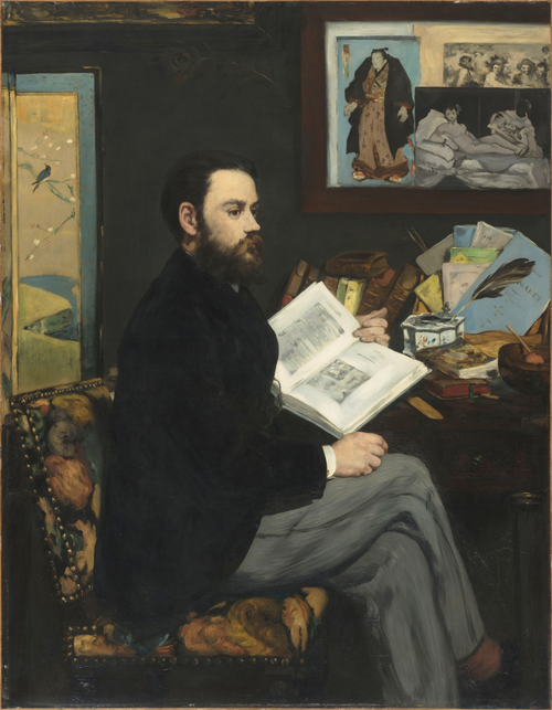 tableau, Edouard Manet, Emile Zola (détail), en 1868