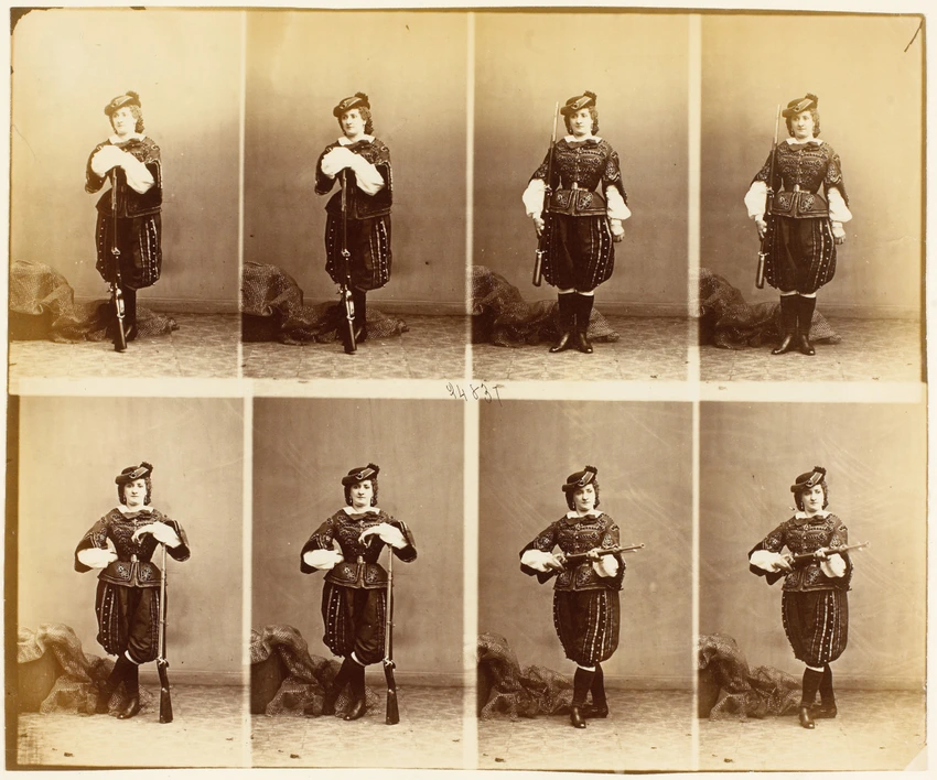 Mme Clémentine Lagattu en pied, en huit poses - André Adolphe Eugène Disdéri