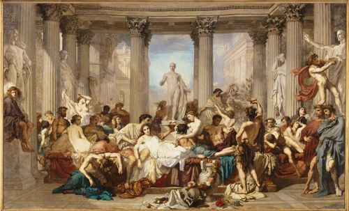 tableau, Thomas Couture, Romains de la décadence, en 1847