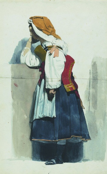 Ernest Hébert-Paysanne de Cervara en costume