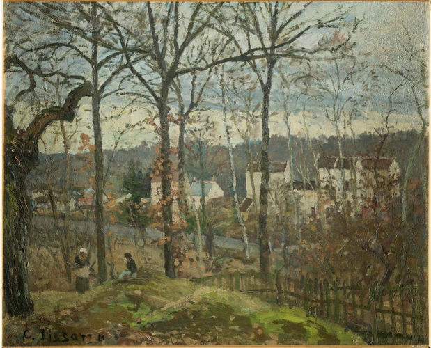 Paysage d'hiver à Louveciennes - Camille Pissarro