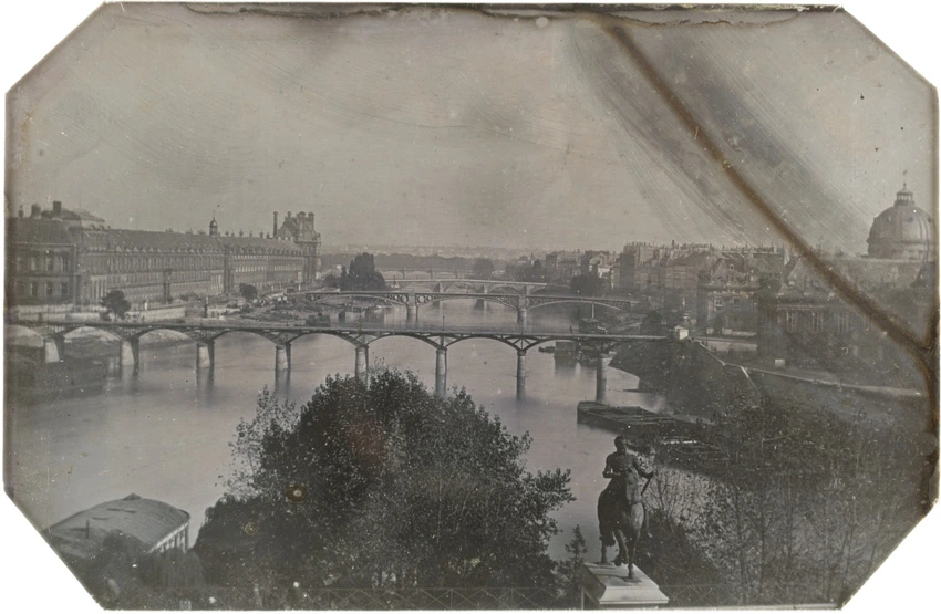Le pont des Arts, le Louvre et l'Institut de France vus depuis le Pont-Neuf, Paris - Paul-Michel Hossard