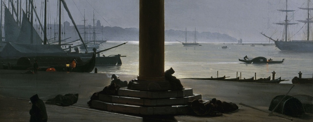 Venise, la place Saint Marc au clair de lune (Vers 1842), Friedrich Nerly