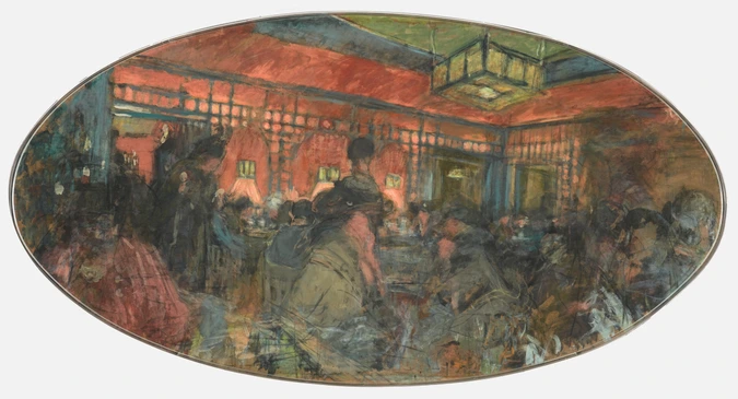 Intérieur du salon de thé, Le Grand Teddy, projet - Edouard Vuillard