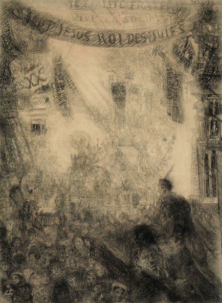 James Ensor-La vive et Rayonnante : L'entrée du Christ à Jérusalem